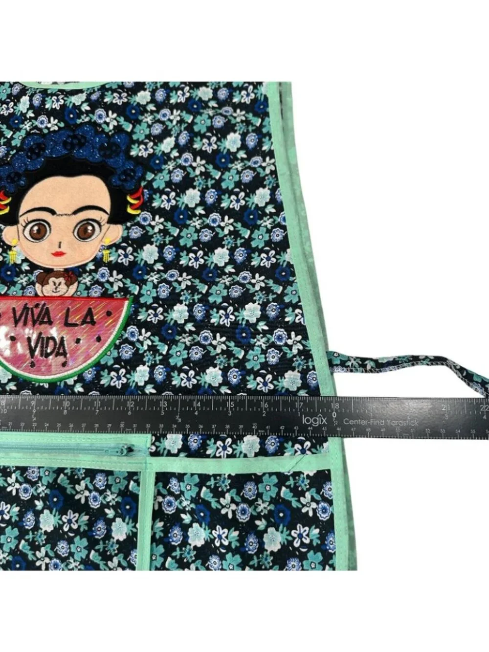 Apron Women Classic Embroidered Mexican Artisan Embroidered One Size -New